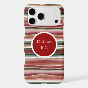 Red Green Blush White Gold Stripes