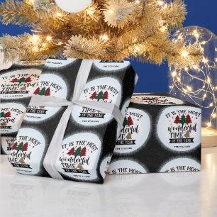 Red & Green Buffalo Plaid Pattern Merry Christmas Wrapping Paper