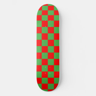 Red Green Check Chequered Pattern  Skateboard