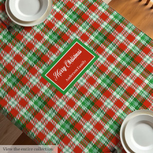 Red Green Checkered Tablecloth Traditional Style