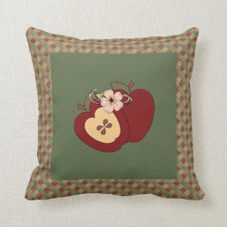 Red Green Chequered Country Apples Pillow