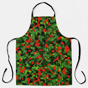 RED & GREEN CHRISTMAS CAMO PATTERN APRON