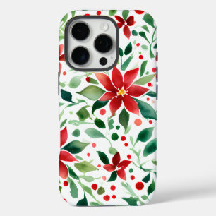 Red/Green Christmas Flowers iPhone / iPad case