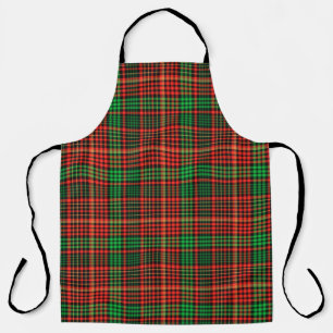 RED & GREEN CHRISTMAS PLAID PATTERN APRON