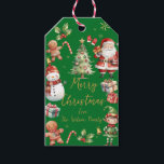 Red Green Christmas Santa Elf Snowman Gingerbread  Gift Tags<br><div class="desc">Festive Christmas gift tag.  Double Sided.  Personalise it with your own wording.  
(c) Somerset Fine Paperie</div>