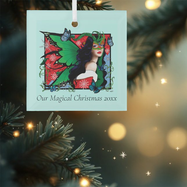 Red Green Christmas Solstice Fairy Glass Tree Decoration (Creator Uploaded)