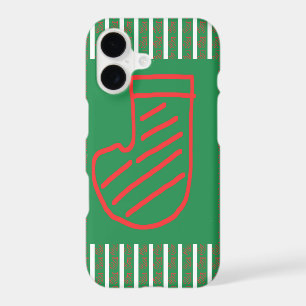 Red Green Christmas Stocking on Green