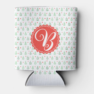 Red & Green Christmas tree  Can Cooler