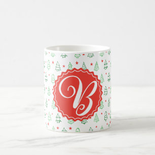 Red & Green Christmas tree Coffee Mug