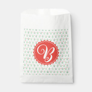 Red & Green Christmas tree  Favour Bag
