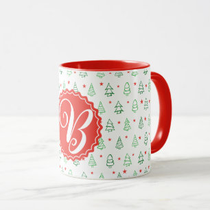 Red & Green Christmas tree Mug