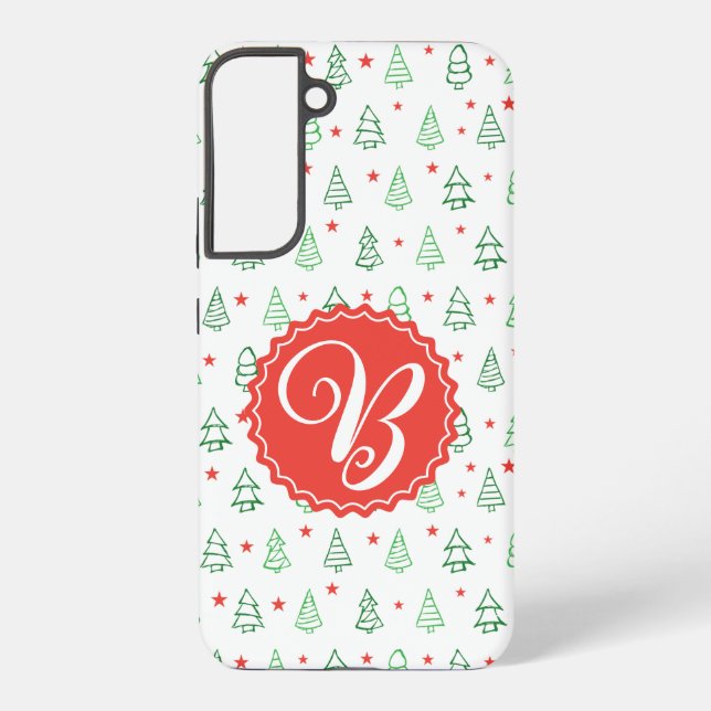Red & Green Christmas tree  Samsung Galaxy S22+ Case (Back)
