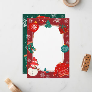 Red green christmas wonderland  card