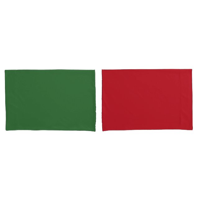 Red & Green Coloured Pillowcase (Front-Set)