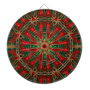 Red Green Decorative Dartboard