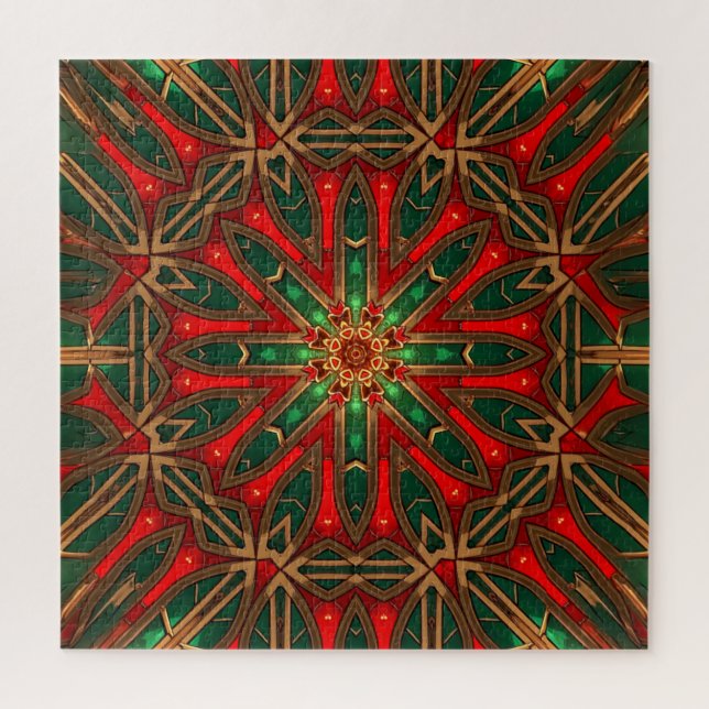 Red Green Decorative Jigsaw Puzzle (Vertical)