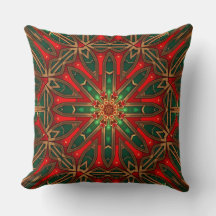 Red Green Decorative Throw Pillow