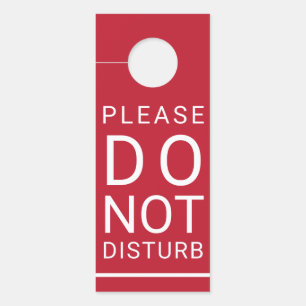 Red Green Do Not Disturb / Clean Room Door Hanger