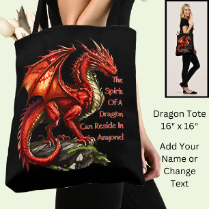 Red Green Dragon, Spirit Can Reside in Anyone Tote Bag