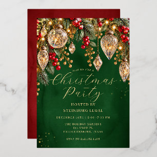 Red Green Festive Crystal Ornament Christmas