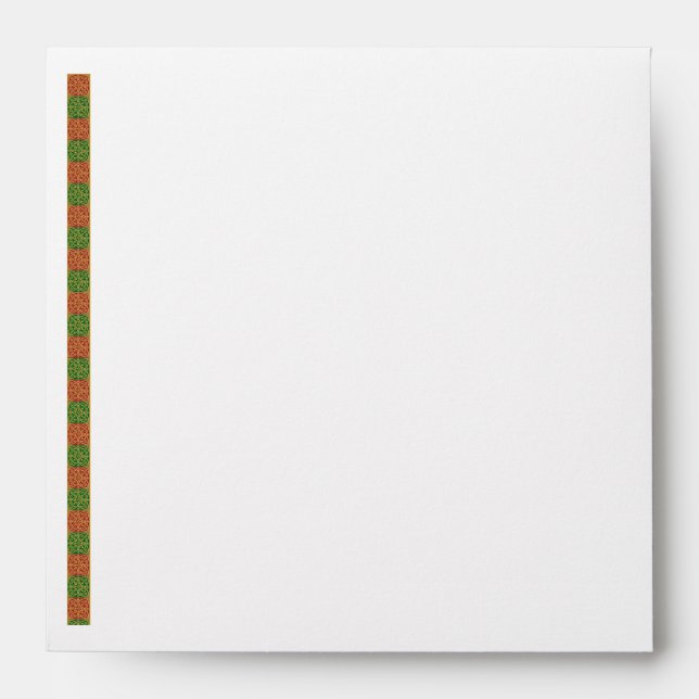 Red Green Fleur-de-Lis Art Lined Envelopes (Front)