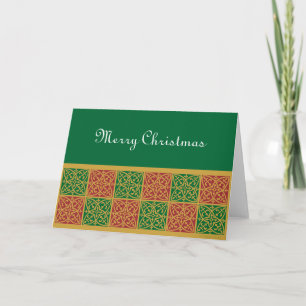 Red Green Fleur de Lis Holiday Cards