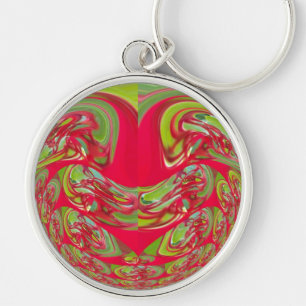 Red & Green Flora Vintage Hakuna Matata Gifts Key Ring