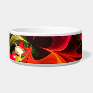 Red Green Floral Modern Abstract Art Pattern #02