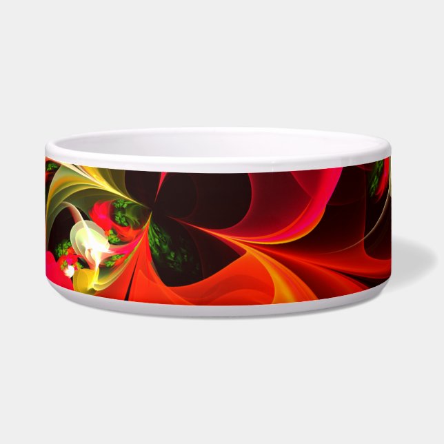 Red Green Floral Modern Abstract Art Pattern #02 (Front)