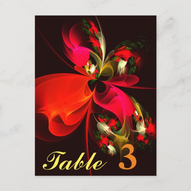 Red Green Floral Modern Abstract Art Pattern #02 Postcard (Front)
