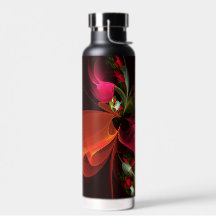 Red Green Floral Modern Abstract Art Pattern #02