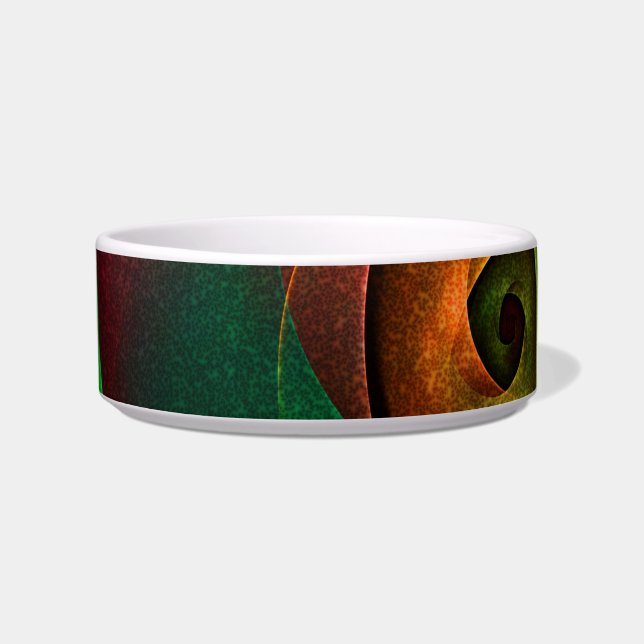 Red Green Floral Modern Abstract Art Pattern #21 Bowl (Front)