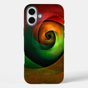Red Green Floral Modern Abstract Art Pattern #21 iPhone 16 Plus Case