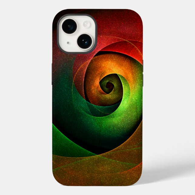Red Green Floral Modern Abstract Art Pattern #21 Case-Mate iPhone Case (Back)