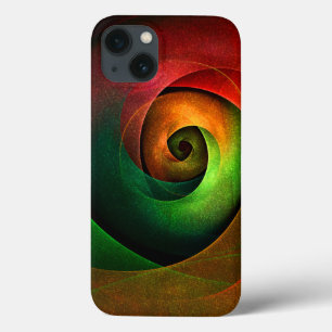 Red Green Floral Modern Abstract Art Pattern #21 iPhone 13 Case