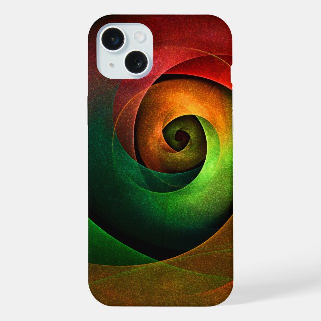 Red Green Floral Modern Abstract Art Pattern #21 iPhone Case (Back)