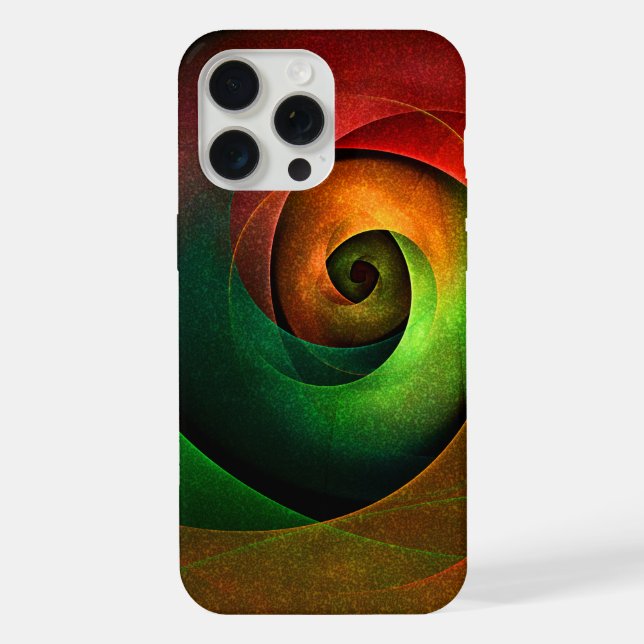 Red Green Floral Modern Abstract Art Pattern #21 iPhone Case (Back)