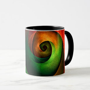 Red Green Floral Modern Abstract Art Pattern #21 Mug