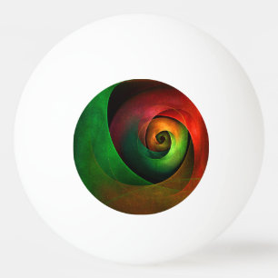 Red Green Floral Modern Abstract Art Pattern #21 Ping Pong Ball
