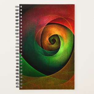 Red Green Floral Modern Abstract Art Pattern #21 Planner
