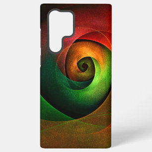 Red Green Floral Modern Abstract Art Pattern #21 Samsung Galaxy Case