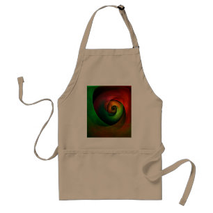 Red Green Floral Modern Abstract Art Pattern #21 Standard Apron