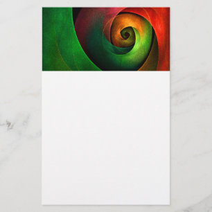 Red Green Floral Modern Abstract Art Pattern #21 Stationery