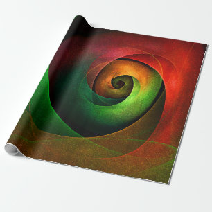 Red Green Floral Modern Abstract Art Pattern #21 Wrapping Paper