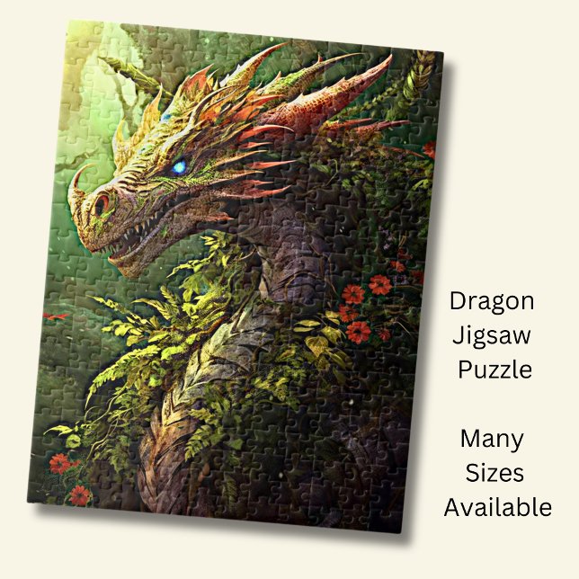 Red Green Forest Dragon Jigsaw Puzzle (Creator Uploaded)