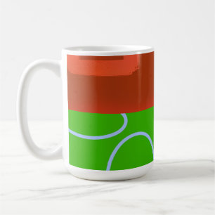 Red Green Geometric Mug