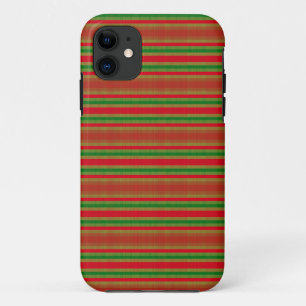Red Green Gold Stripes iPhone 11 Case