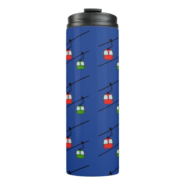 Red & green gondolas  thermal tumbler (Front)
