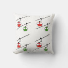 Red & green gondolas throw pillow