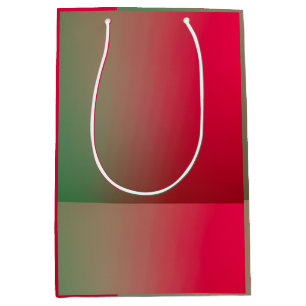 red & green gradient medium gift bag